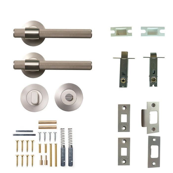 Privacy Set - Tubular / Dull Brushed Nickel