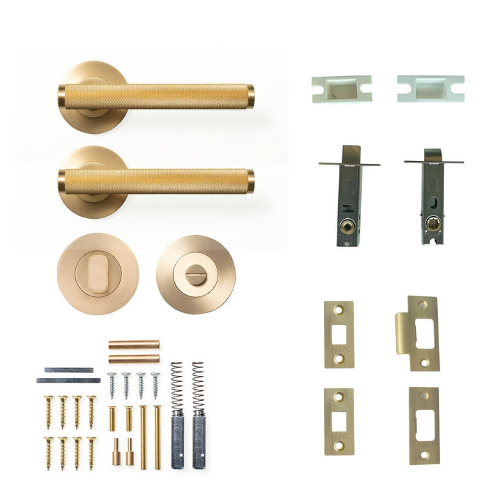 Privacy Set - Tubular / Brushed Satin Brass