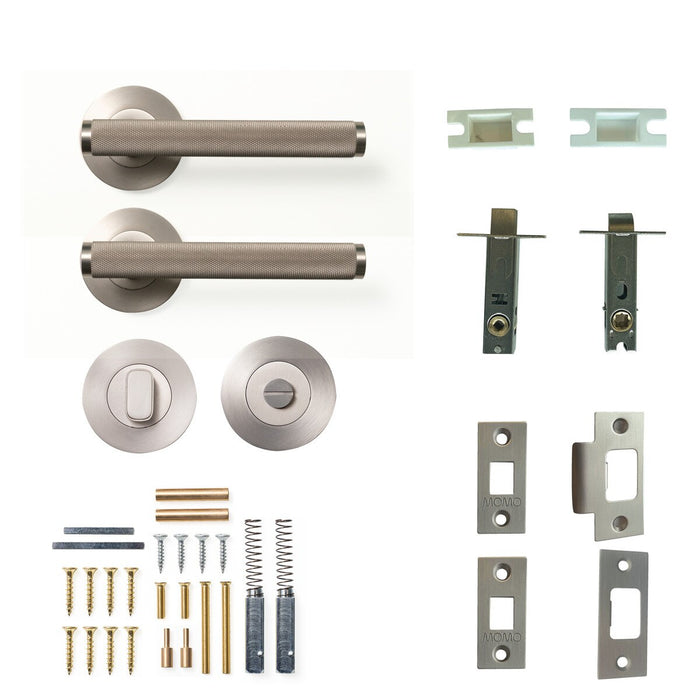 Privacy Set - Tubular / Dull Brushed Nickel