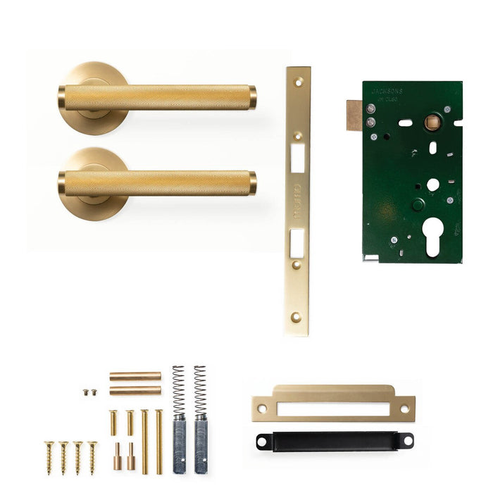 Passage Set - Mortice / Brushed Satin Brass