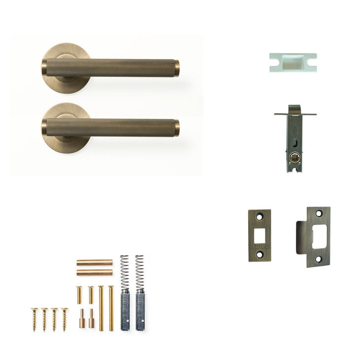 Passage Set - Tubular / Dark Brushed Brass