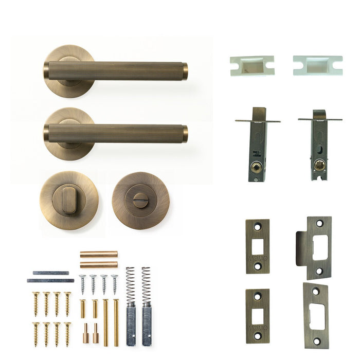Privacy Set - Tubular / Dark Brushed Brass