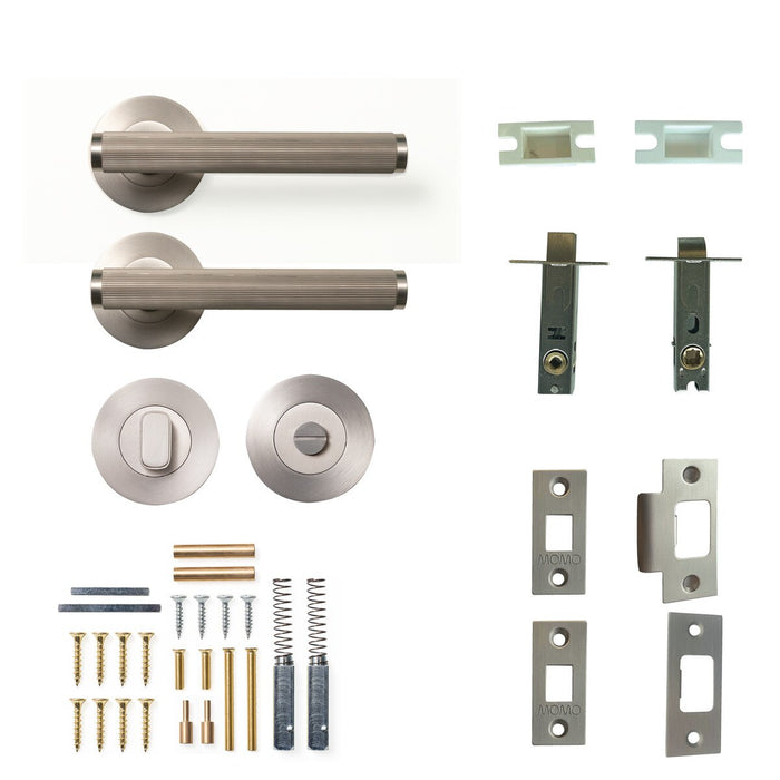 Privacy Set - Tubular / Dull Brushed Nickel