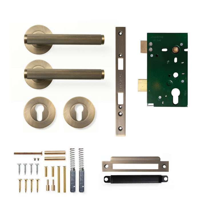 Entrance Set / Dark Brushed Brass