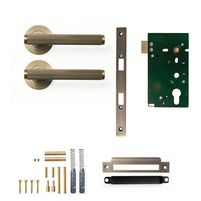 Passage Set - Mortice / Dark Brushed Brass