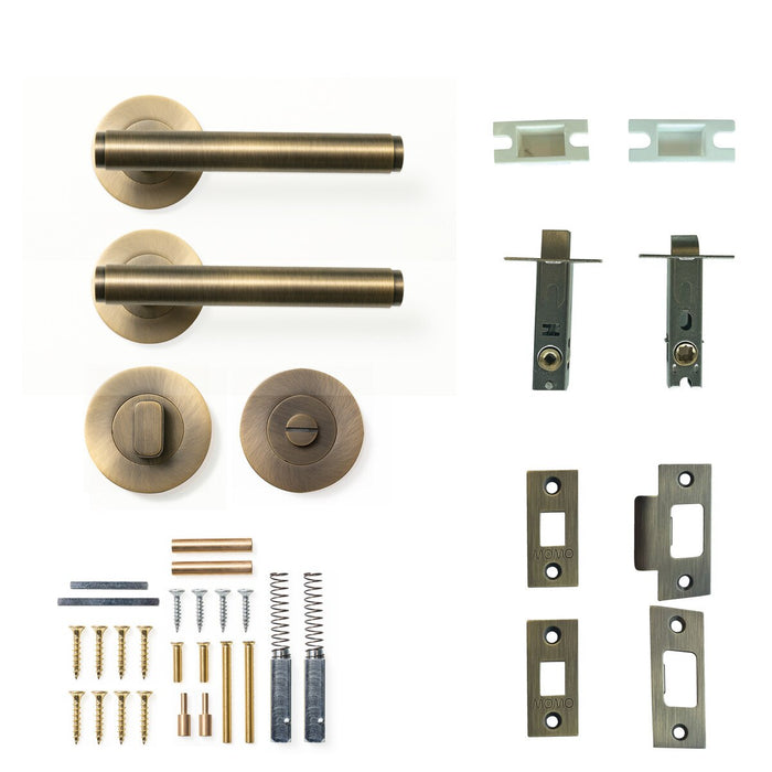 Privacy Set - Tubular / Dark Brushed Brass