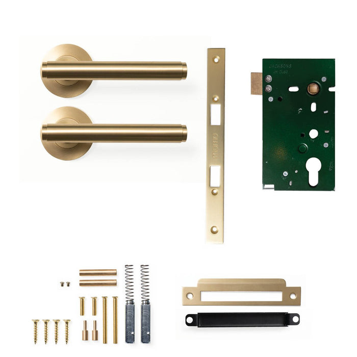Passage Set - Mortice / Brushed Satin Brass