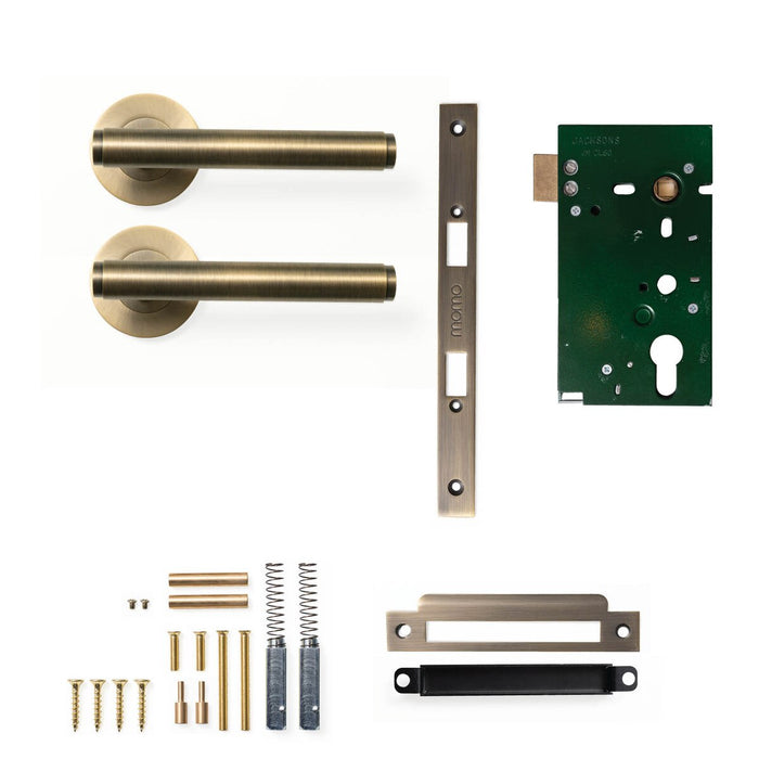 Passage Set - Mortice / Dark Brushed Brass