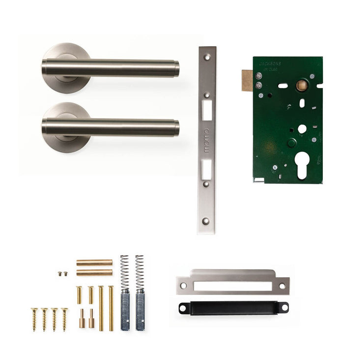 Passage Set - Mortice / Dull Brushed Nickel