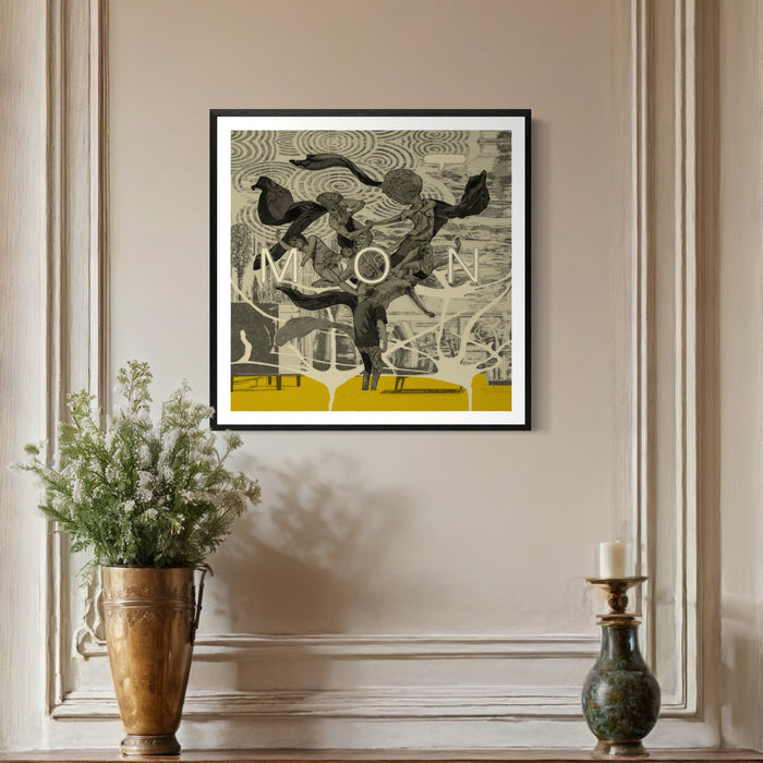 The artwork, Monumenta 1, by Steve Moors, displayed in a room.
