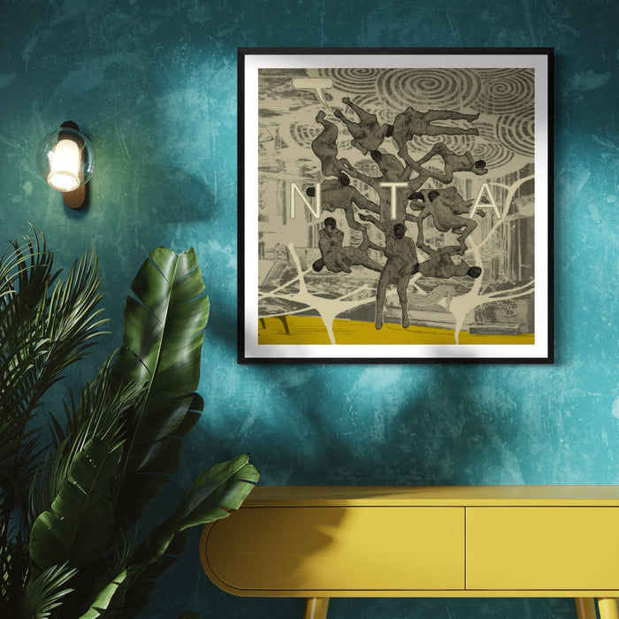 The artwork, Monumenta 3, by Steve Moors, displayed in a room.