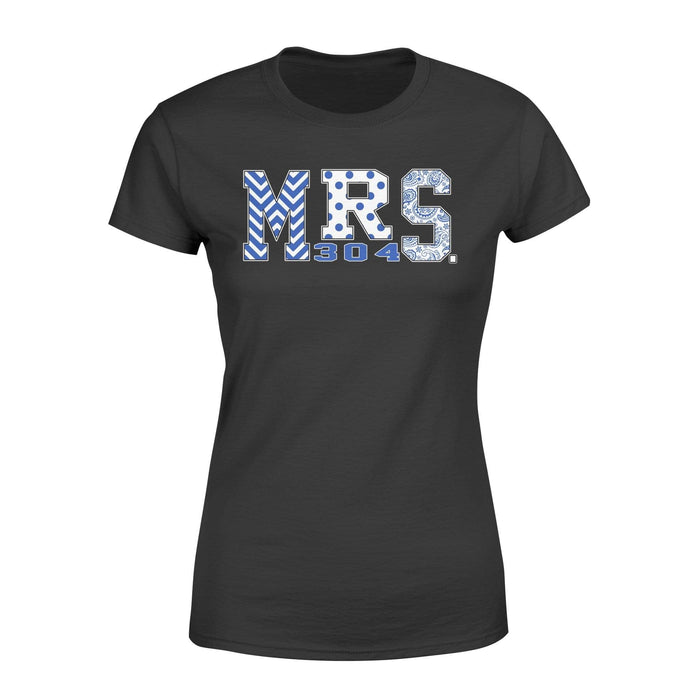 Apparel XS / Black Personalized Shirt - Mrs Thin Blue Line - Badge Number - Standard Women's T-shirt