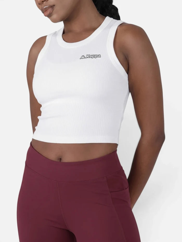 Musculosa Mujer Kappa Logo Fadiaf 2 Blanco