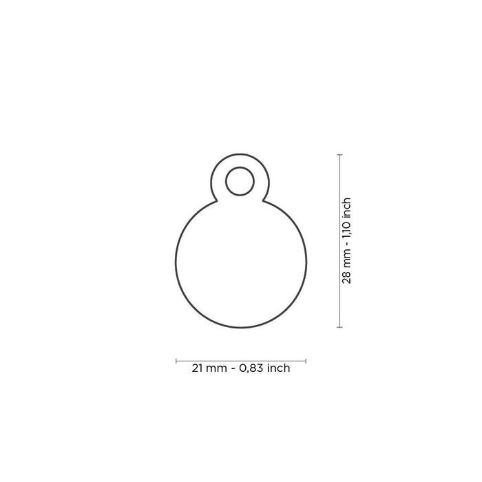 MyFamily Pet Tag: Basic Small Aluminum Red Circle