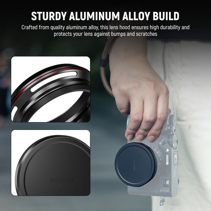 NEEWER CA086 Round Lens Hood is crafted from quality aluminum alloy.