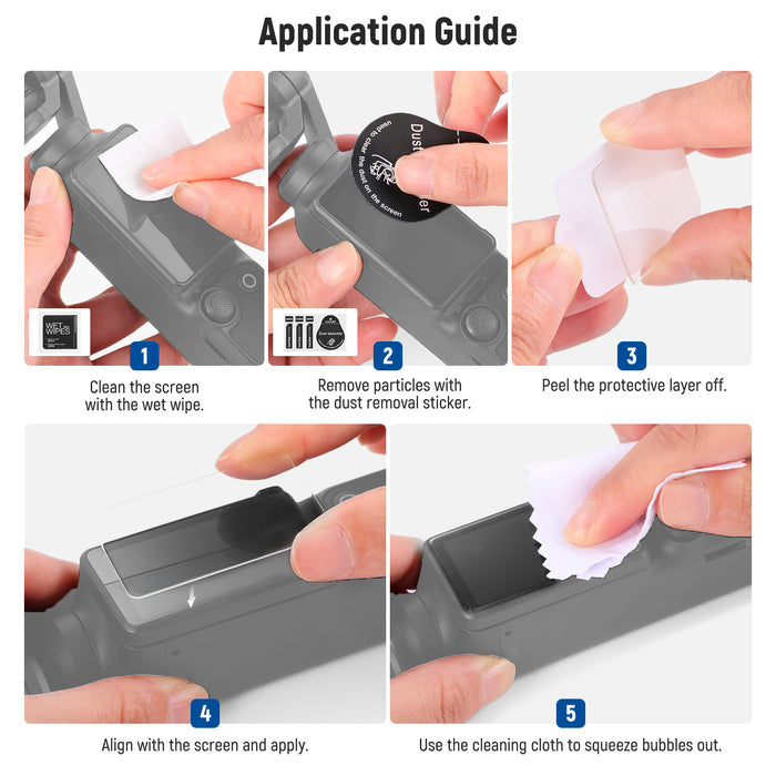 Application Guide of the NEEWER CA128 Screen Protector for Pocket 3