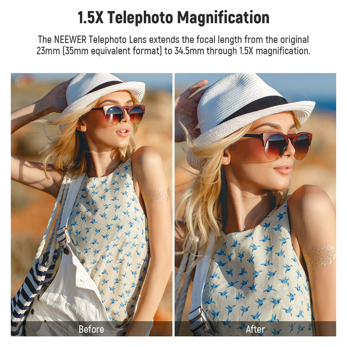 NEEWER LS-61 1.5X Telephoto Additional Lens For Fujifilm X100 Series
