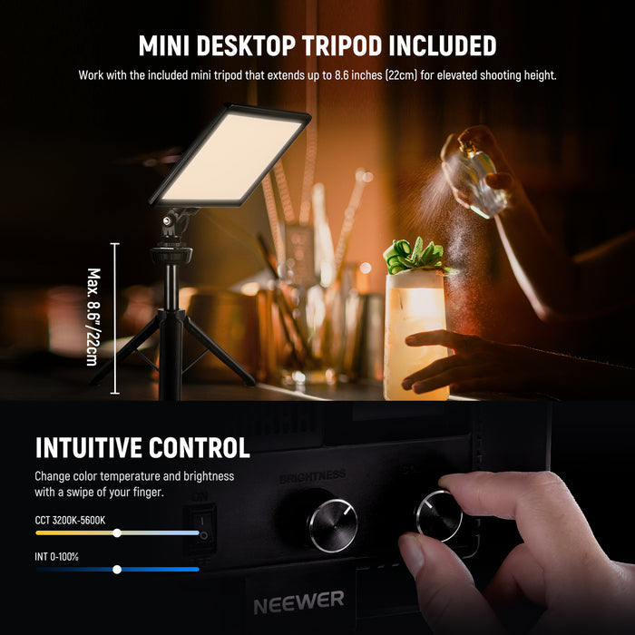 Mini desktop tripod included