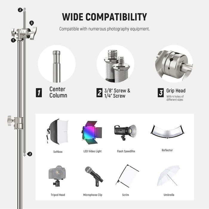 Wide Applications of the NEEWER SC320Q Stainless Steel Heavy Duty C Stand