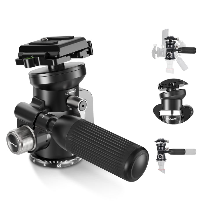 NEEWER TH03 Video Camera Tripod Pan Tilt Head