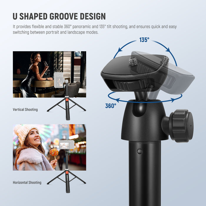 NEEWER TS05 62.9" All Metal Phone Tripod Selfie Sticks
