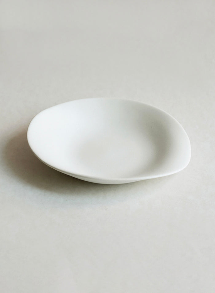 NR Ceramics Small Dessert Plate, stone white
