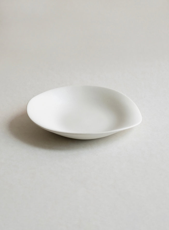 NR Ceramics Small Dessert Plate, stone white