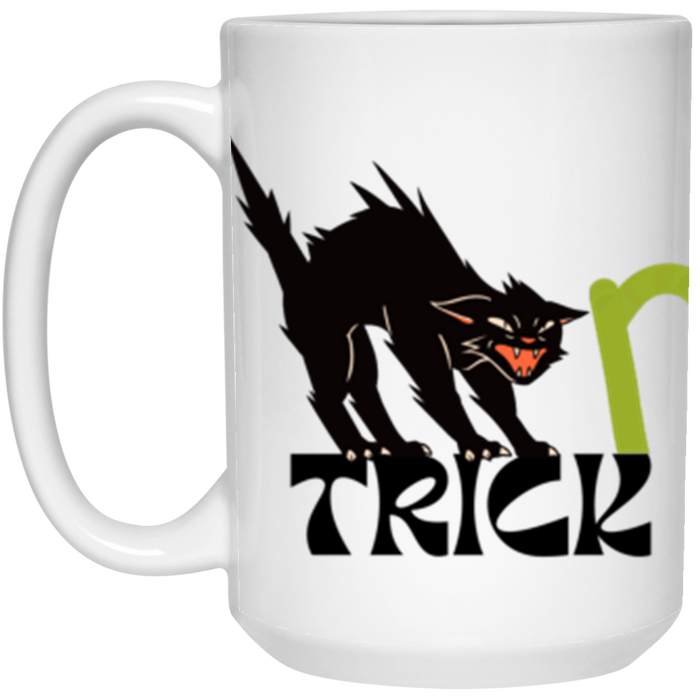 Orange and Black Halloween-15 oz Mug-Cup