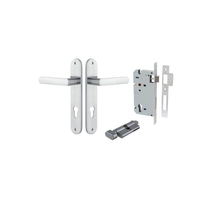 Brushed Chrome / Key/Turn Entrance Kit (Lock & Key Cylinder Included)