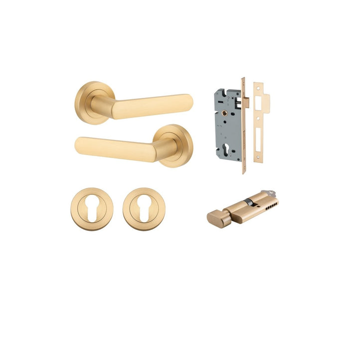 Brushed Brass / Key/Turn Entrance Kit (Lock & Key Cylinder)