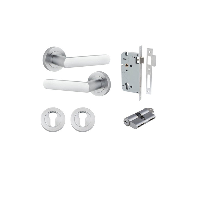 Brushed Chrome / Key/Key Entrance Kit (Lock & Key Cylinder)