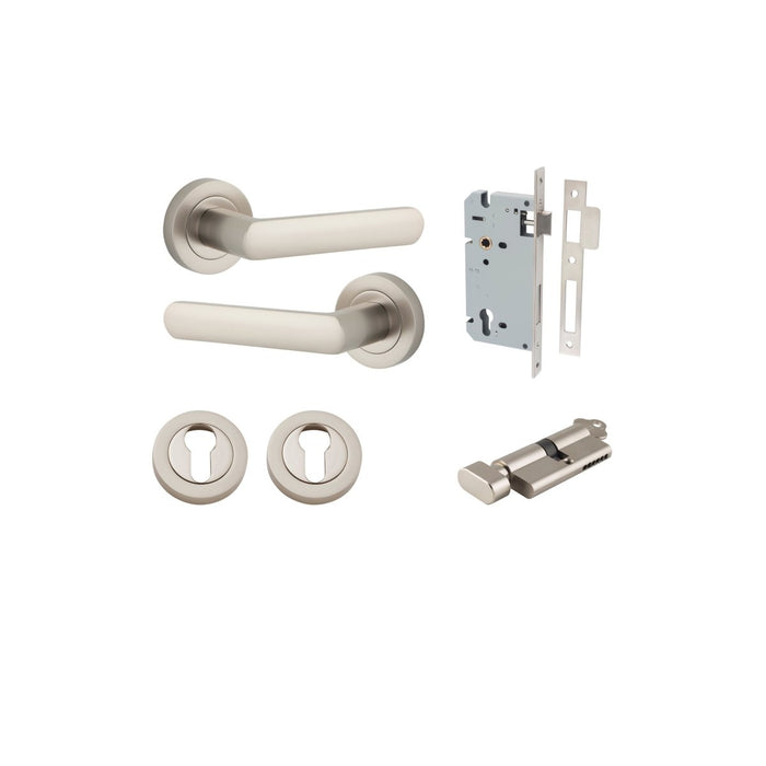 Satin Nickel / Key/Turn Entrance Kit (Lock & Key Cylinder)