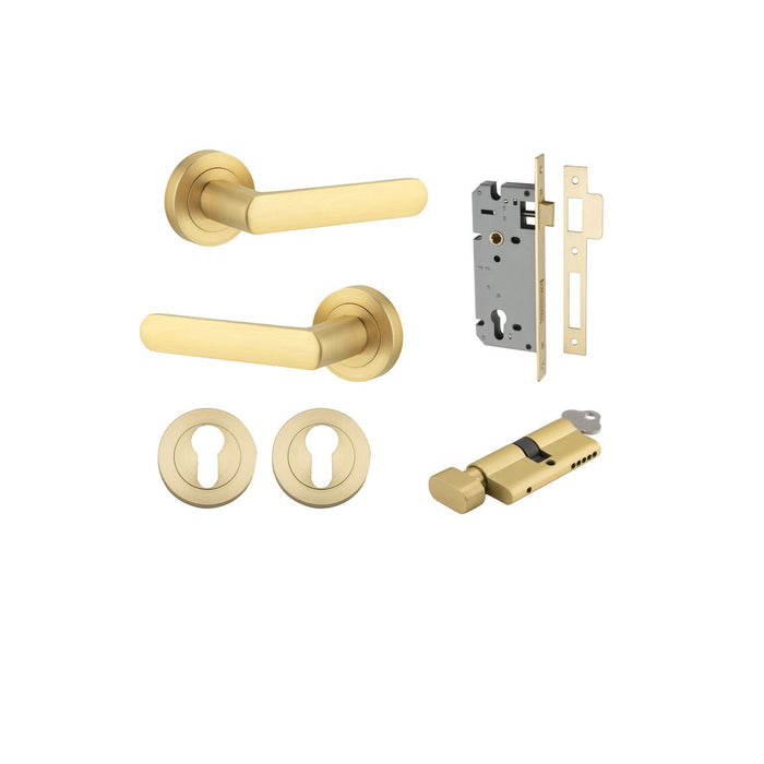 Brushed Gold PVD / Key/Turn Entrance Kit (Lock & Key Cylinder)