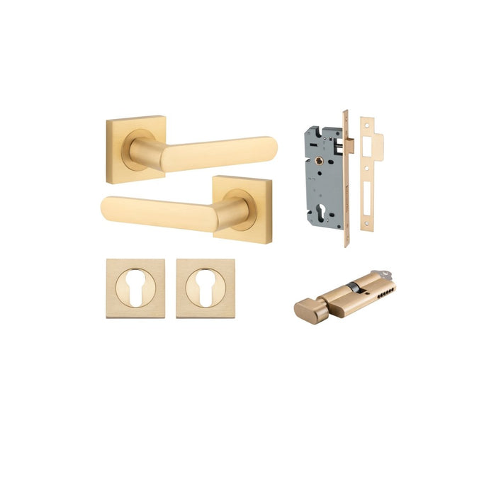 Brushed Brass / Key/Turn Entrance Kit (Lock & Key Cylinder Included)