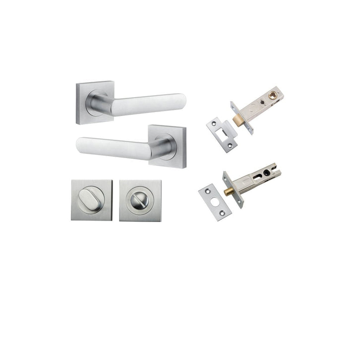 Brushed Chrome / Privacy Set (Latch & Bolt Included)