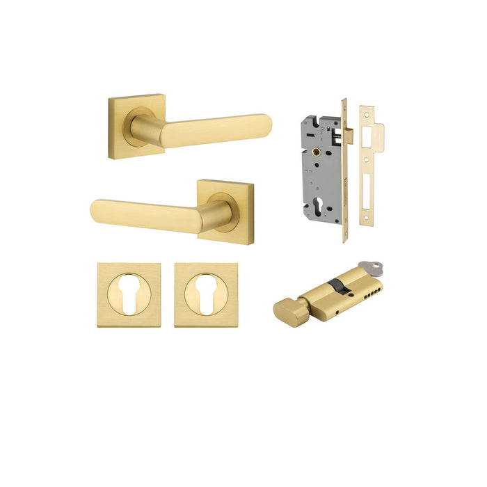 Brushed Gold PVD / Key/Turn Entrance Kit (Lock & Key Cylinder Included)