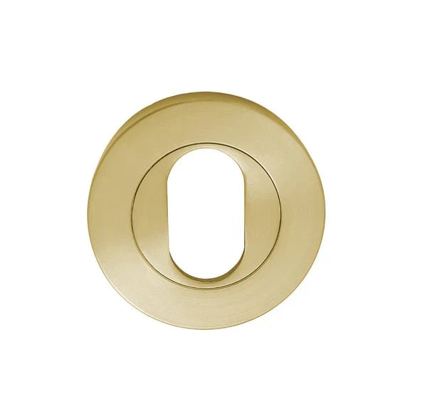 Oval Escutcheon (Pair) Satin Brass By Zanda
