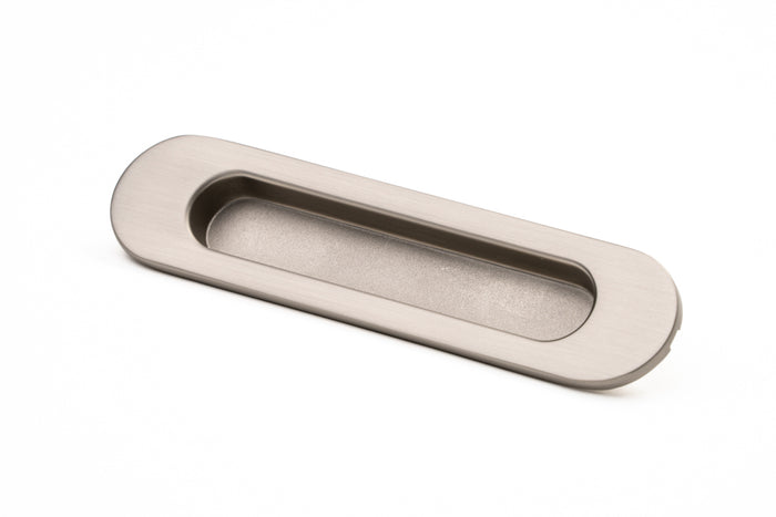 Oval Flush Pull (Single) – 150mm – Smooth Nickel
