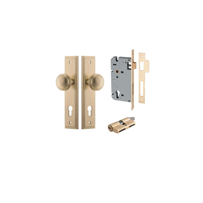 Brushed Brass / Key/Key Entrance Kit (Lock & Key Cylinder Included)