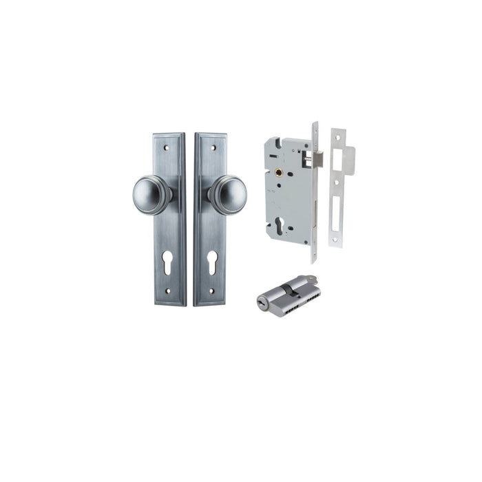 Brushed Chrome / Key/Key Entrance Kit (Lock & Key Cylinder Included)