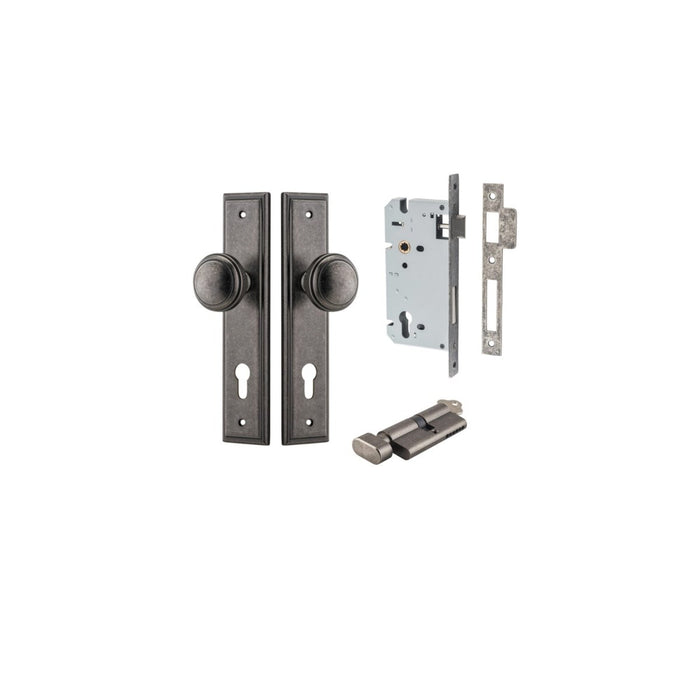 Distressed Nickel / Key/Turn Entrance Kit (Lock & Key Cylinder Included)