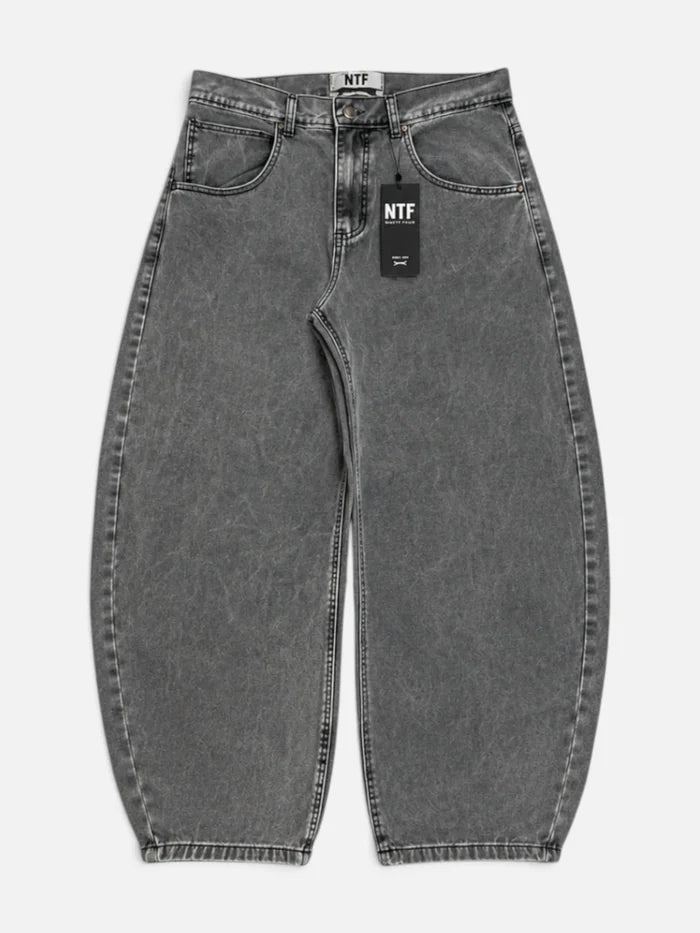Pantalon Jean NTF Harlem Barrel Gris Reflex