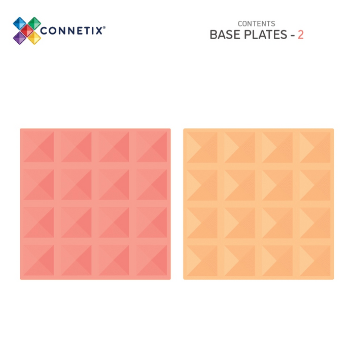 Pastel Lemon & Peach Base Plate 2 pc