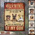 Pawzity Funny Warning Signs, Gifts For Dog Lovers, Property Is Protected By The Dogs, Welcome Metal Signs