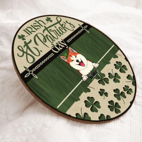 Pawzity St. Patrick's Day Personalized Wood Sign, Gifts For Pet Lovers, Holiday Custom Wooden Signs