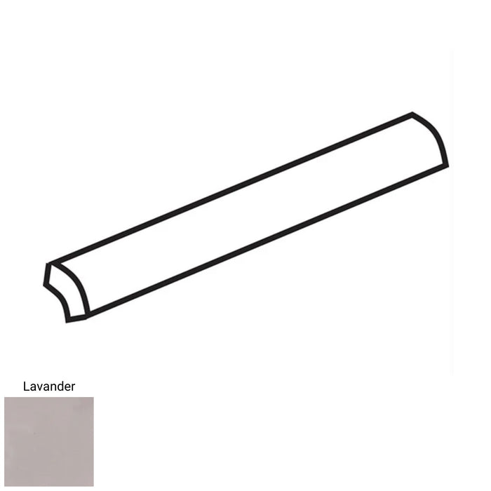 Pencil Tile Delight Lavender 3/4''x10'' Glossy can be used to finish the edge of the backsplash, bathroom, or shower wall