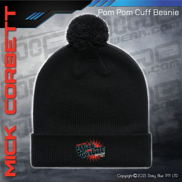 POM POM BEANIE - Mick Corbett Memorial