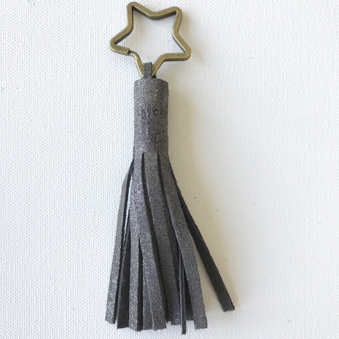 PomPom Leather Glitter Keychains