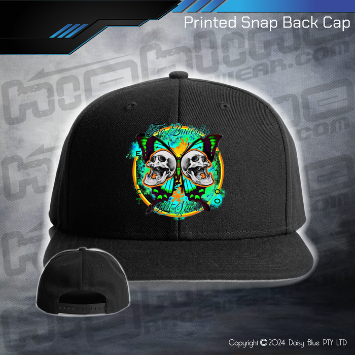 Printed Snap Back CAP - Butterfly Effect Tattooing Studio