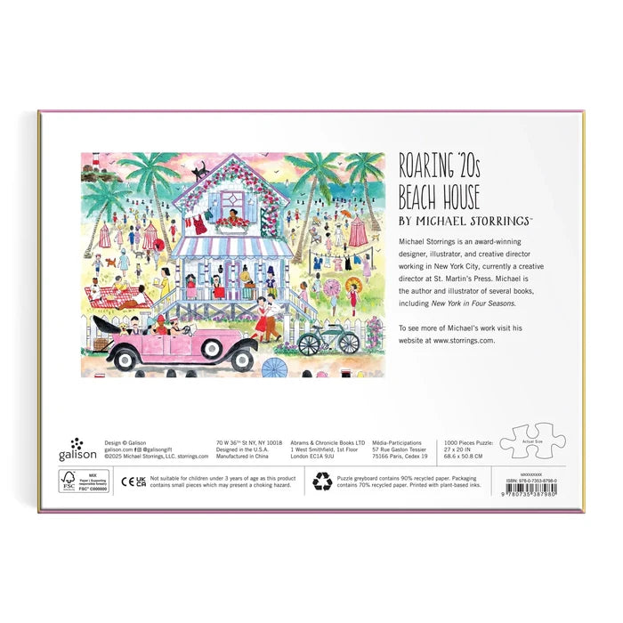 Puzzle - Michael Storrings Roaring 20s Beach House - 1000 Piece - Findlay Rowe Designs